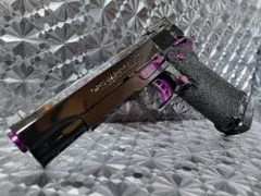 東京マルイ ハイキャパ5.1 カスタム GBB ウレタン塗装　ステッピング加工② 東京マルイ ハイキャパ5.1 カスタム GBB ウレタン塗装 ステッピング