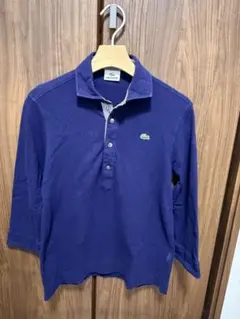 ラコステ　7分袖　紺色ポロシャツ