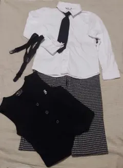 アニエスベー(Agnes b)シャツ/ズボン/ベスト/サスペンダー/ネクタイ5点