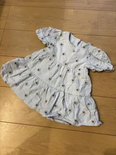 ZARA ベビー　刺繍　ワンピース　80 花柄