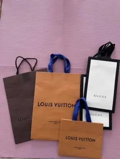 LOUIS VUITTON & GUCCI ショップ袋セット