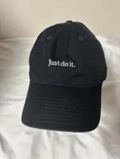 Nike ブラック キャップ 刺繍 スウォッシュ Just do it.