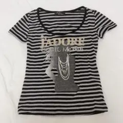 CECIL McBEE 半袖ボーダートップス