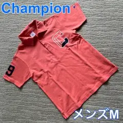 Champion チャンピオン 半袖 ロゴ ワッペン コットン ポロシャツ M