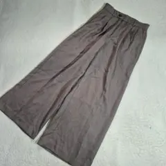 グローバルワーク タック ワイドパンツ ブラウン系 イージーパンツ カジュアル