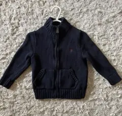 POLO Ralph Lauren】ニットジップパーカー　ネイビー　2T