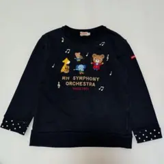 110★ミキハウス★プッチーくまの音楽隊トレーナー★