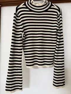 Chicoストライプデザイン 長袖セーター Fサイズ