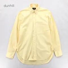 ダンヒル ワイシャツ ボタンダウン 黄色 綿100 ビジネスシャツ ゆったり
