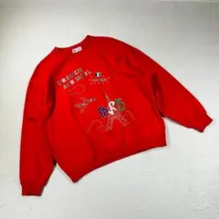 【REMY CRONE】ビンテージ　刺繍トレーナー　大きいサイズ　メンズ