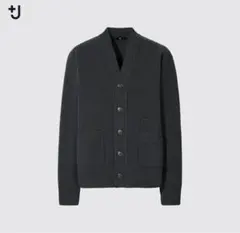 ユニクロ +J プレミアムラムVネックカーディガン（長袖） グレー