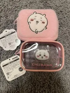 ちいかわ　ふわふわミニポーチ　ぷっくりクリアミニポーチ　2点まとめ売り