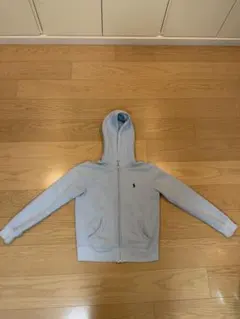 【RALPH LAUREN】水色 フード付きジップアップパーカー