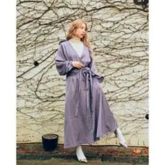 【MARTE】 Waist Ribbon Silky Long Onepieceのサムネイル