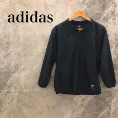 【極美品】adidas レディース ウィンドブレーカーXSネイビー 紺 ロゴ