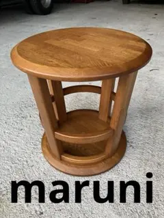 【お値下げ】MARUNI マルニ サイドテーブル 花台　天然木 マキシマム 猫足 お値下げ】MARUNI マルニ サイドテーブル 花台 天然木