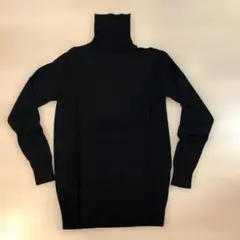 BEAMS タートルネックニット　黒　中古美品　サイズM 毛100%