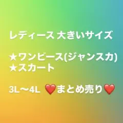 レディース 大きいサイズ スカート ワンピース 詰め合わせ