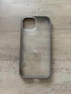 iPhone15背面クリアケース ベージュ