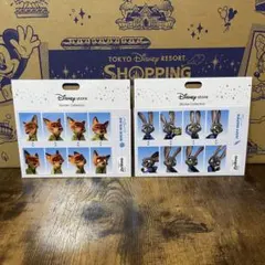 ズートピア ニック ジュディ 証明写真風 ステッカー シール 2点セット