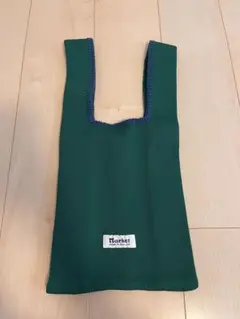 Market ニットバッグ グリーン トートバッグ