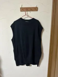 AMERICAN HORIC 綿混ニットベスト　ネイビー