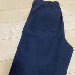 ネイビー スリムフィット パンツ ウエストゴム
