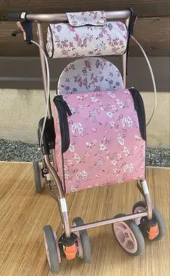 【TacaoF】シルバーカー 歩行車 パープル花柄 4輪 カゴ付き 幸和製作所 TacaoF】シルバーカー 歩行車 パープル花柄 4輪 カゴ付き 幸和製作所