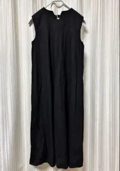 BASEMENT online バックDカン ロングワンピース ブラック F