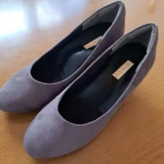パンプス グレー　ヒール5.5 22.0cm