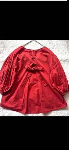 ITEMS URBANRESEARCH シャツ ブラウス バックリボン 赤