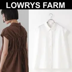新品未着用 LOWRYSFARM バックリボンシャツSS ホワイトFREEのサムネイル
