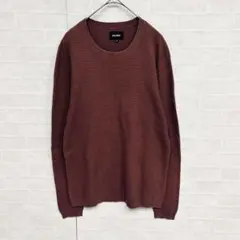 美品　ビームス　12ゲージ ワッフル クルーネック ニット　コットン100%のサムネイル