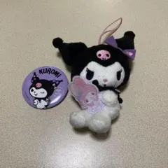 Kuromi ぬいぐるみ バッジ付き 約5.5cm