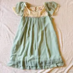 オンワード樫山　Feroux ミントグリーンワンピース　結婚式や二次会などにも