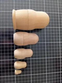 木製マトリョーシカ風5個セット