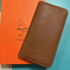 ブラウンレザー手帳型iPhoneケース11