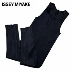 ISSEY MIYAKE プリーツ オールインワン ジャンプスーツ ブラックのサムネイル