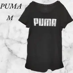 プーマ　半袖Tシャツ　ロゴ　クルーネック　M　ブラック　黒
