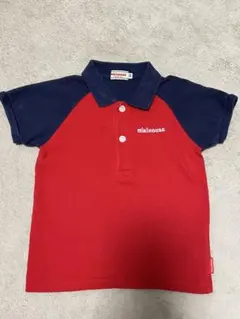 mikihouse 赤ネイビー ポロシャツ 90cm