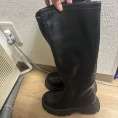 黒ロングブーツ 24.5cm