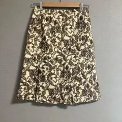 【NEWYORKER】台形　スカート　ミニ　膝上　花柄　洋風　オシャレ　プリーツ