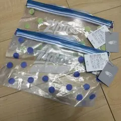2点セット ジップロック × ビームスクチュール コラボ ポーチ ドット柄