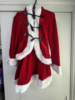 サンタコスチューム 赤 フード付き