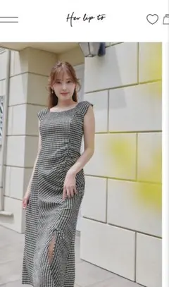 herlipto French Chic Gingham Dress M サイズ - メルカリ