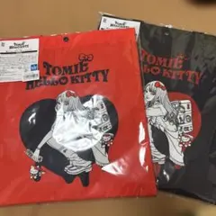 エニマイくじ 富江×ハローキティ C賞　トートバッグ 黒　赤　セット