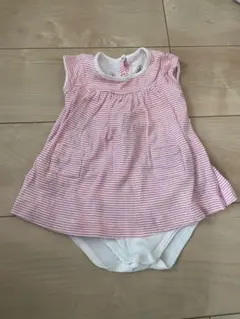 プチバトーストライプロンパース 6M