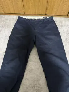 ネイビー チノパン コットン混紡