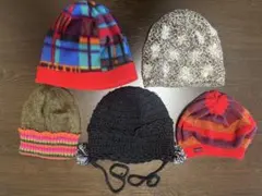 女の子ニット帽 5個セット 多色