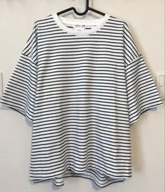 チャオパニックティピー オーバーサイズ ボーダー BIG Tシャツ 半袖 Mのサムネイル